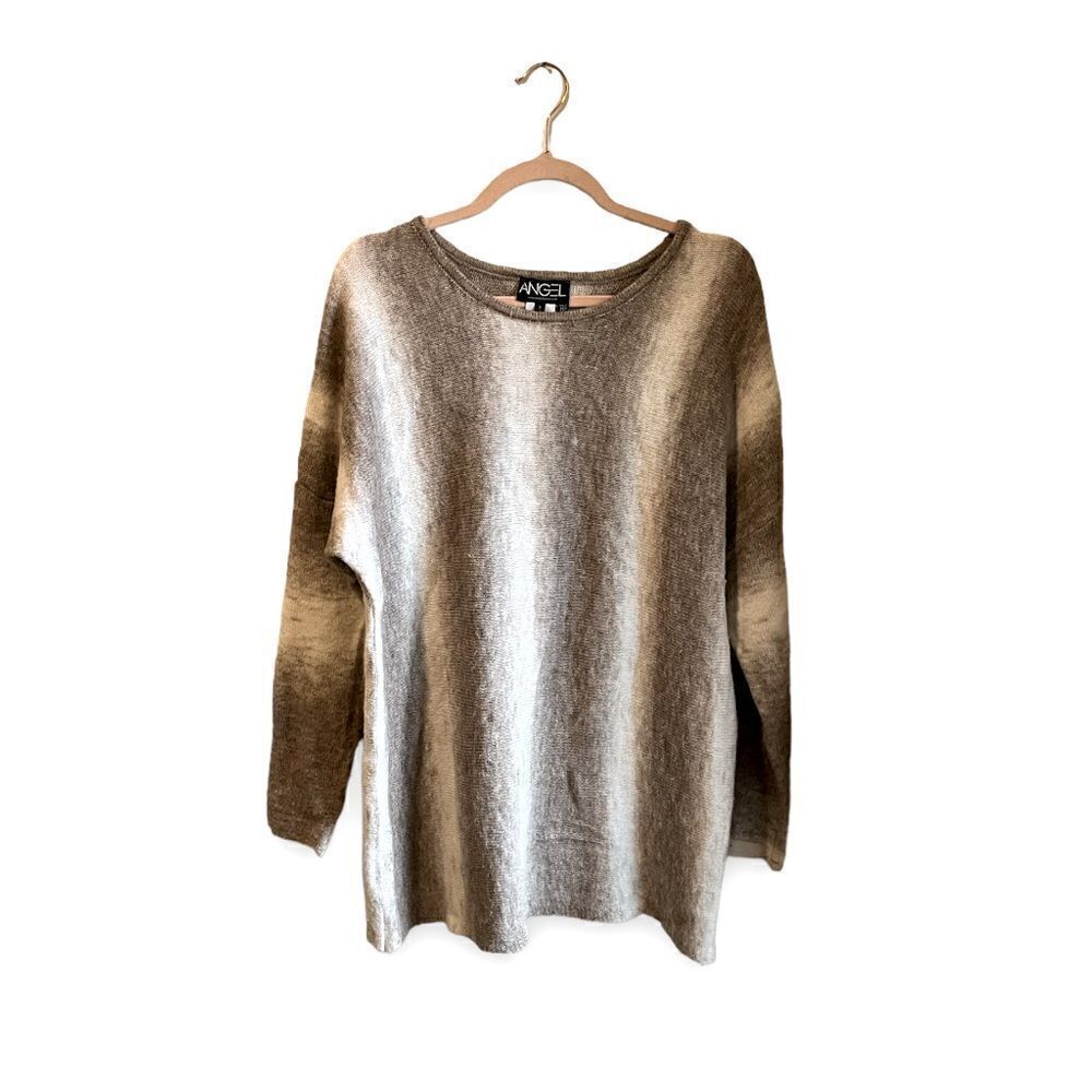 ANGEL | Oversized Beige Ombré Sweater (S)